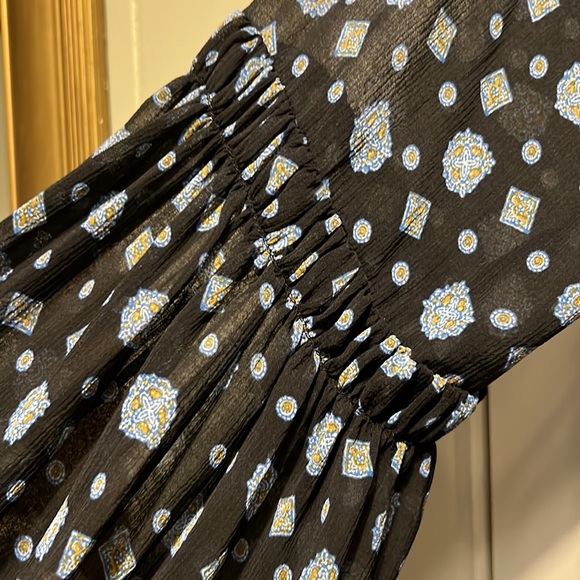 NWT Free People Turn Turn Long Sleeve Sheer Mini dress Medallon Print - Picture 4 of 11